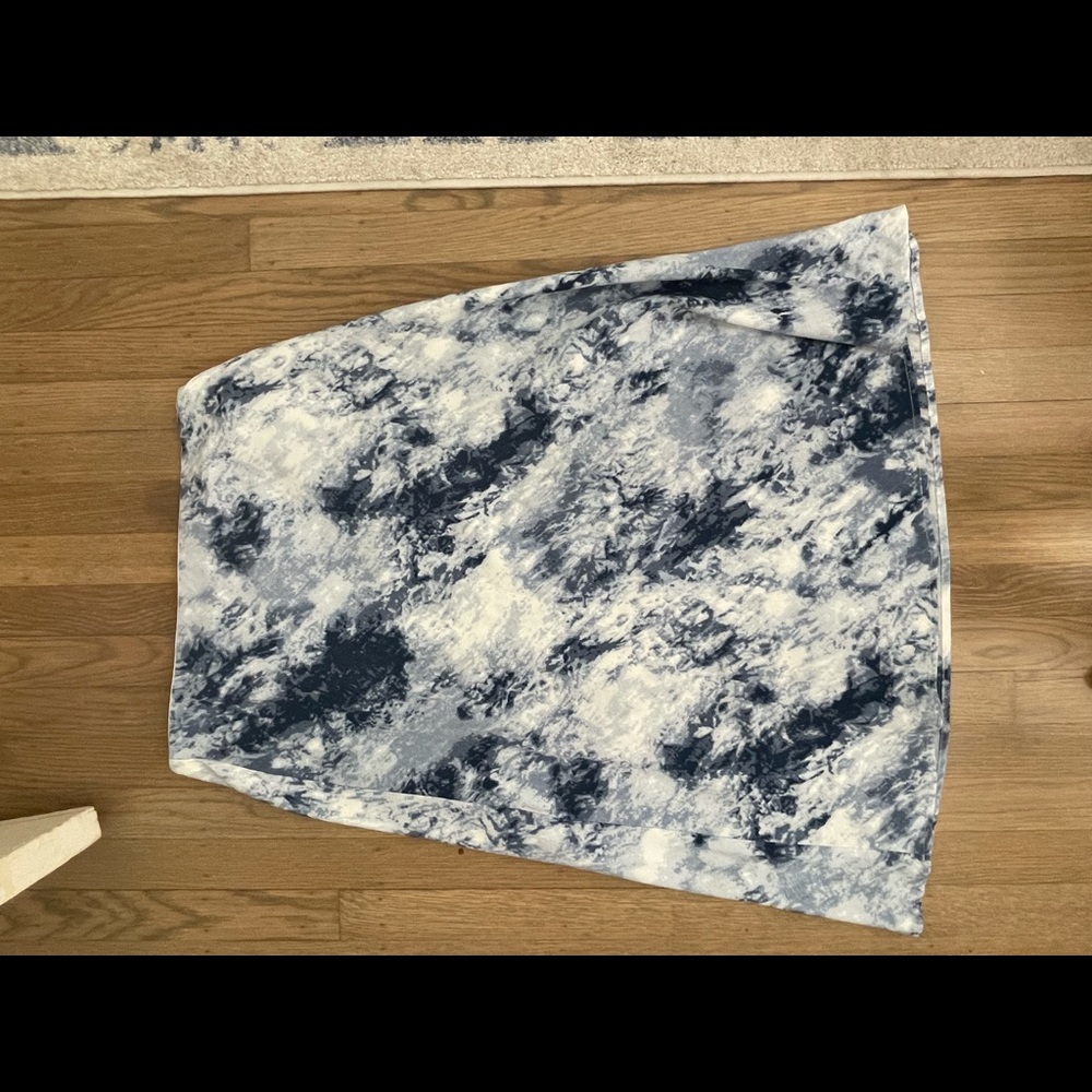 Blue and white skirt